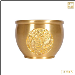 書房風水銅缸擺件